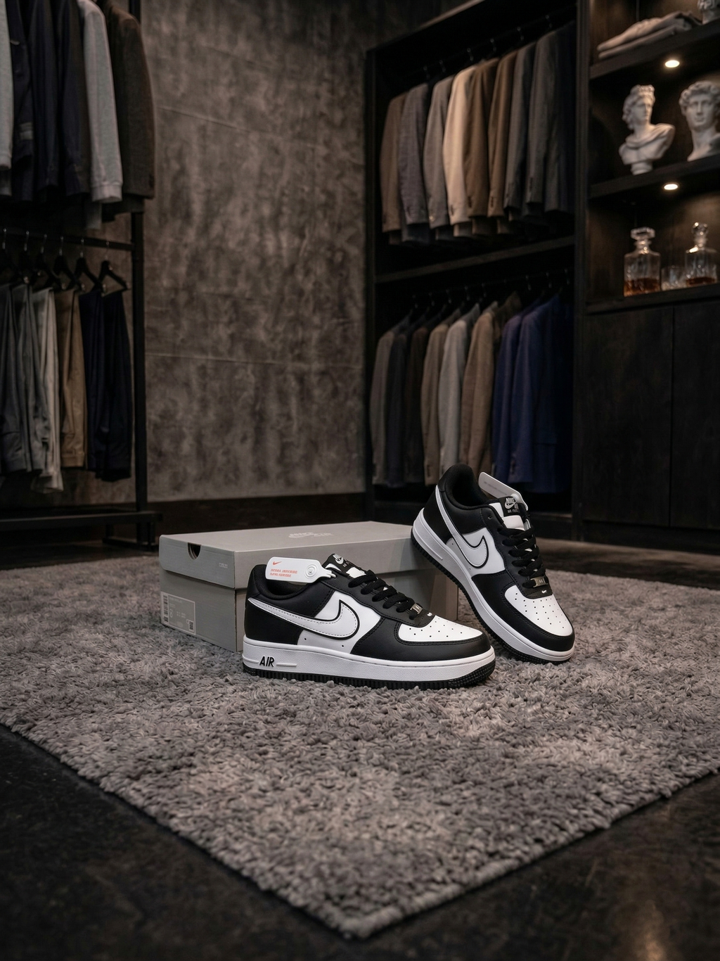 Кросівки Nike Air Force чорно-білі🚀